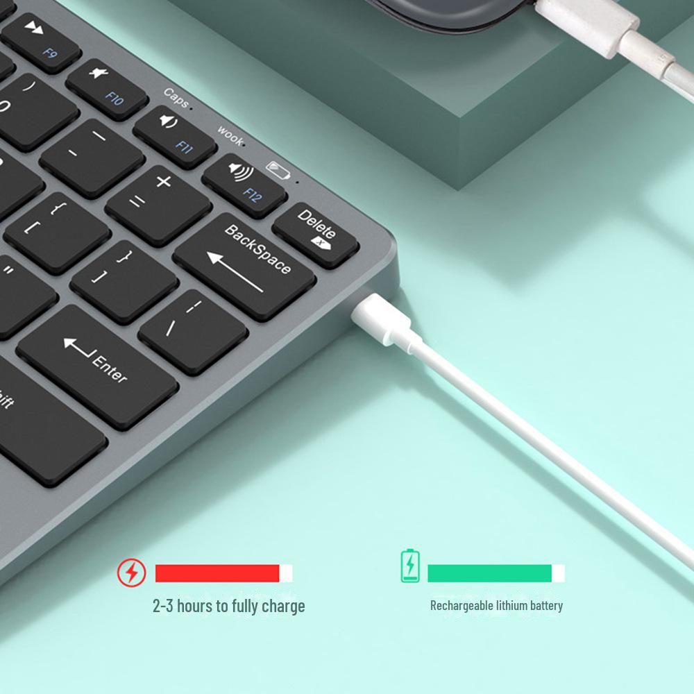 Бесшумный перезаряжаемый комплект клавиатуры и мыши Bluetooth для офиса, игр и домашнего использования