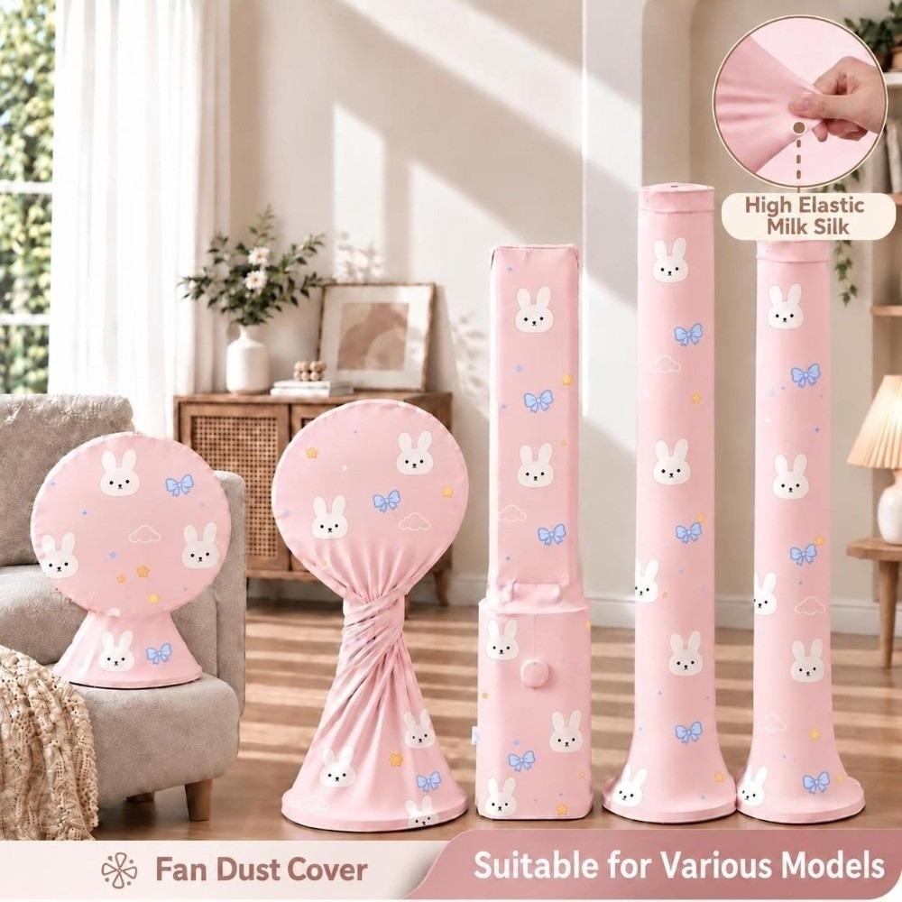 Rabbit Print Fan Dust Cover Elastic Fan Protective Cover Standing Fan & Tower Fan