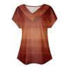 Summer Tops For Women Pattern For Women V-Neck Short Sleeve Comfy Womens Tops Oversized Tshirts
