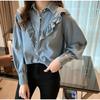 Women's Denim Shirt Loose Double Pocket Long Sleeved Versatile Casual Coat Shirt Women Fashion Jean Jackets Spring Autumn Trend 2025