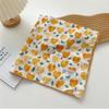 Flower Cotton Linen Print Scarves Floral Square Handkerchief Elegant Small Square Scarf  Women