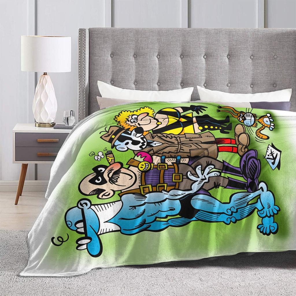 Mort & Phil Mortadelo y Filemón Blanket Quality Warm Throw Blanket Spring Decorative Outdoor Print Bedspread