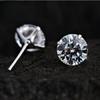 925 Silver Four-Claw Zircon Stud Earrings Personalized Fashion Earrings Crystal Ear Jewelry