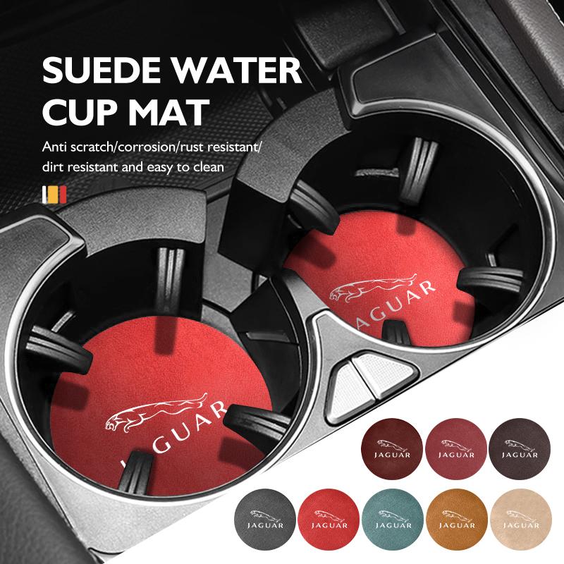 For Jaguar Car Water Cup Mat Coaster Non-Slip Pad Interior Accessories XF XJ XE XK S-Type F-Type X-Type F-Pace I-Pace E-Pace SS4