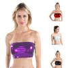 1Pc Clubwear Shiny Boob Tube Vest PU Leather Bandeau Polyester Fiber Wetlook Women's Bra Crop Top