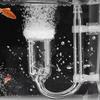Стеклянный CO2 диффузор для аквариума, спиральный распылитель атомайзер с присоской, аксессуары для аквариумного террариума
