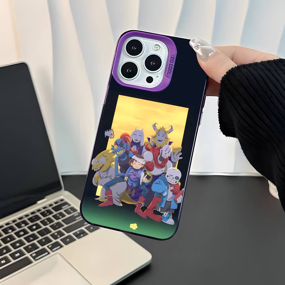Чехол для телефона Game U-Undertale-es для iPhone 17,16,15,14,13,12,11,Pro,XS,Max,Plus,Mini,SE4,E Фиолетовый Матовый Ударопрочный Чехол