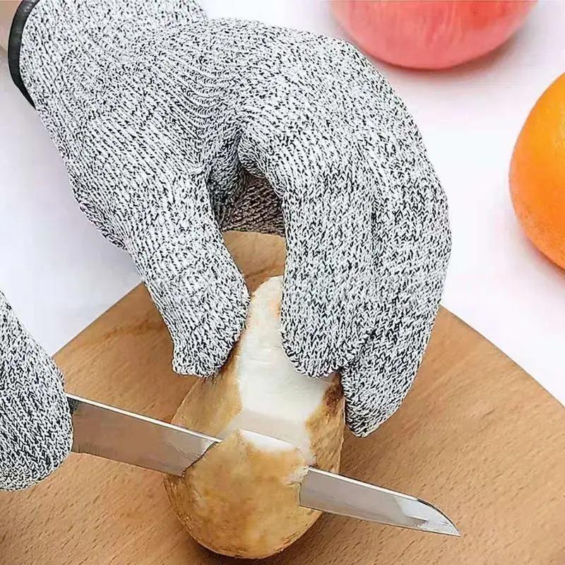 Перчатки 5 уровня защиты от порезов Кухонные садовые перчатки вязаные перчатки с защитой от порезов Защита от колючек Износостойкие перчатки для резки стекла и строительства