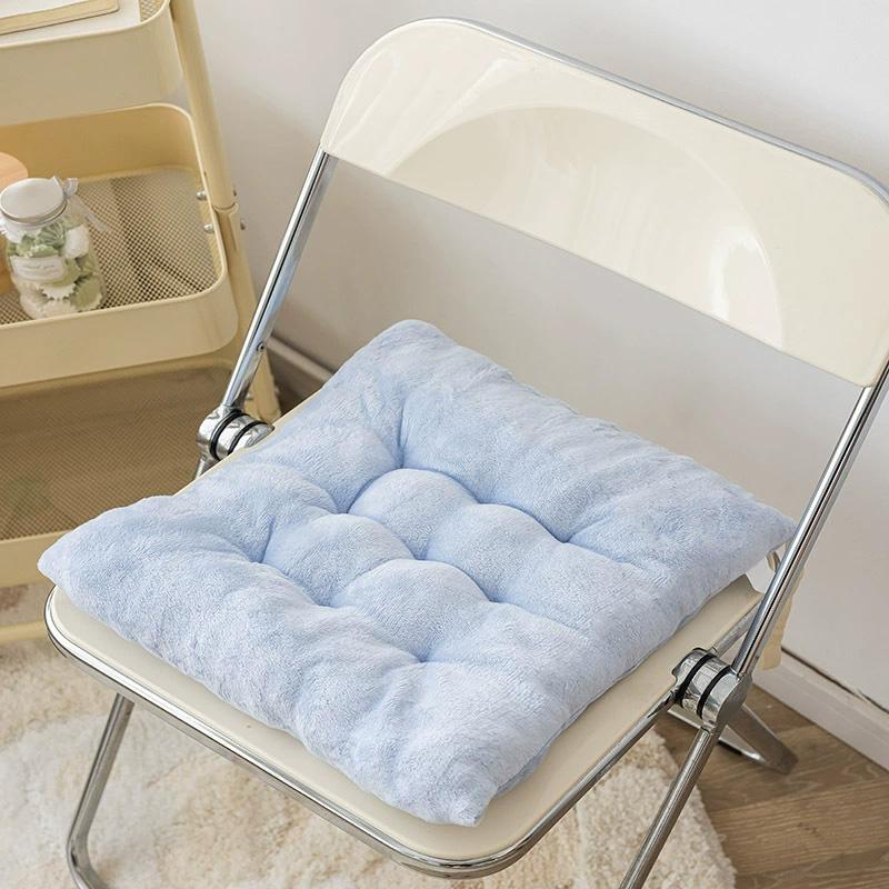 1PC Butt Pad for Home&Office Chair Pad Non-slip Plush Thickened Back Cushion 40x40cm Square Seat Cushion