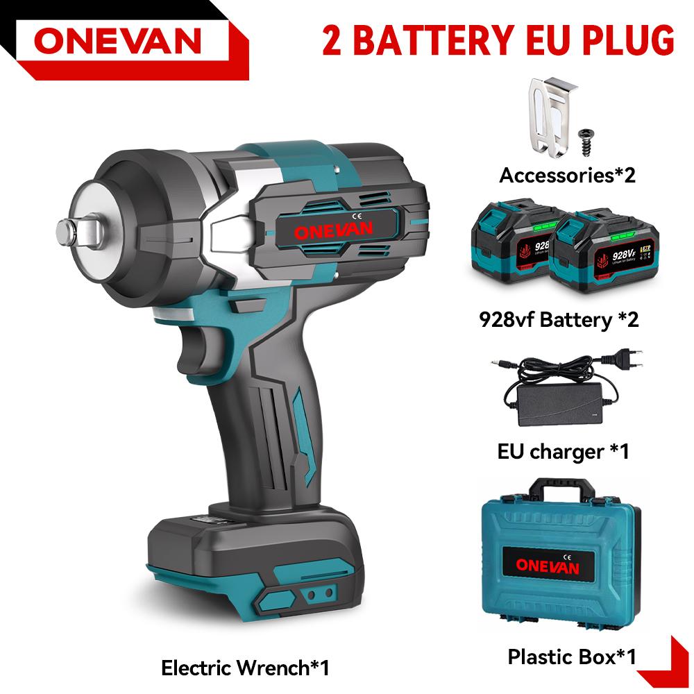 ONEVAN 2800N.M 2800W бесщеточный электрический ударный гайковерт 1/2 дюйма беспроводной ударный гайковерт отвертка инструмент для Makita 18V аккумулятор