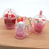 Fruit Dessert Mini Strawberry Keychain Simulation Food Keyring Ice Cream Keychain Bag Decorations
