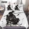 Samurai Duvet Cover Set Sunset Japanese Samurai Quilt Cover Scenery Silhouette Comforter Cover King Size 2/3pcs Twin Bedding Set
