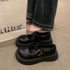 Leather Platform Mary Jane Shoes Women's New Autumn Women's Shoes Versatile Height-increasing Small Leather Shoes Loafer Single Shoes