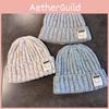 Knitted Beanie Hat For Women With English Letter Embroidery Winter Warmth Casual Style