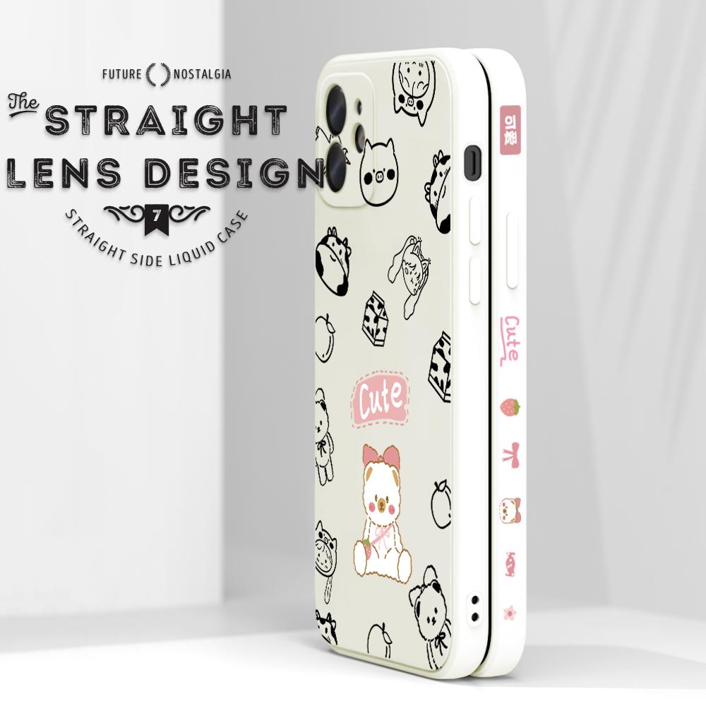 Чехол для телефона с мультяшным красочным узором, квадратный, жидкий, силикон, TPU, полное покрытие, противоударный, защитный чехол для камеры Huawei Honor Vivo