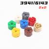 Свинья Радуга Детали MOC 3941 6143 Кирпич Круглый 2 x 2 с Отверстием для Оси Совместимые Кирпичики DIY Сборка Строительные Блоки Частицы Детские Игрушки