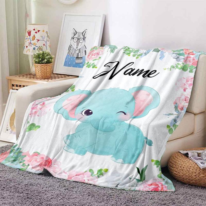 Blankets Children Girls Boys Linen Wool Blankets Personalized Family Friends Flannel Blankets Gifts
