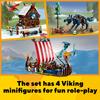 LEGO Creator Viking Ship and Midgard Snake 31132 Строительный набор для мальчиков и девочек 3 в 1 для детей от 9 лет и старше (1,192 шт.)