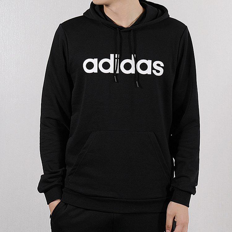 adidas Толстовки Мужские Черные С Капюшоном Умеренная Обычная DW8022