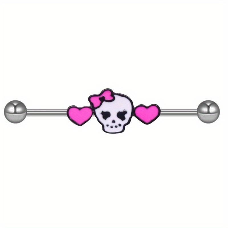 1 шт., серьги-гвоздики в форме сердца, крестики-цветки, серьги-гвоздики на Хэллоуин, призрак, аксессуары для пирсинга, модные украшения