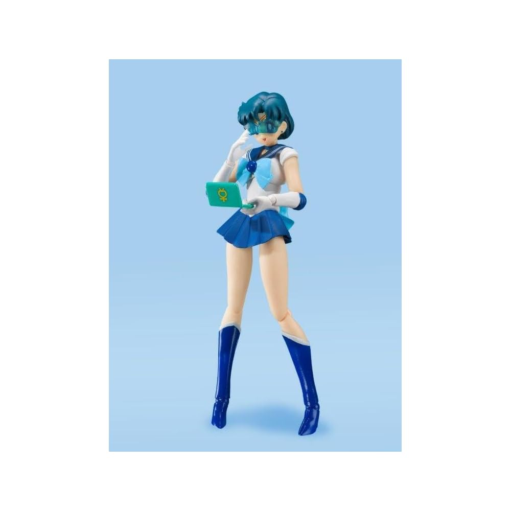 НАРОДЫ ТАМАШИИ SH. Фигурки Sailor Moon Sailor Mercury Animation Color Edition 140 мм ПВХ Фигурка Действия