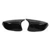 2pcs Side Door Rearview Mirror Cover Caps Trim ABS Glossy Black Replacement for Infiniti Q50 Q50S