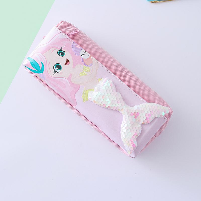 Kawaii Cat Декомпрессионный пенал Большой пенал Портативный пенал для девочек Двухслойный школьный чехол Канцелярский пенал