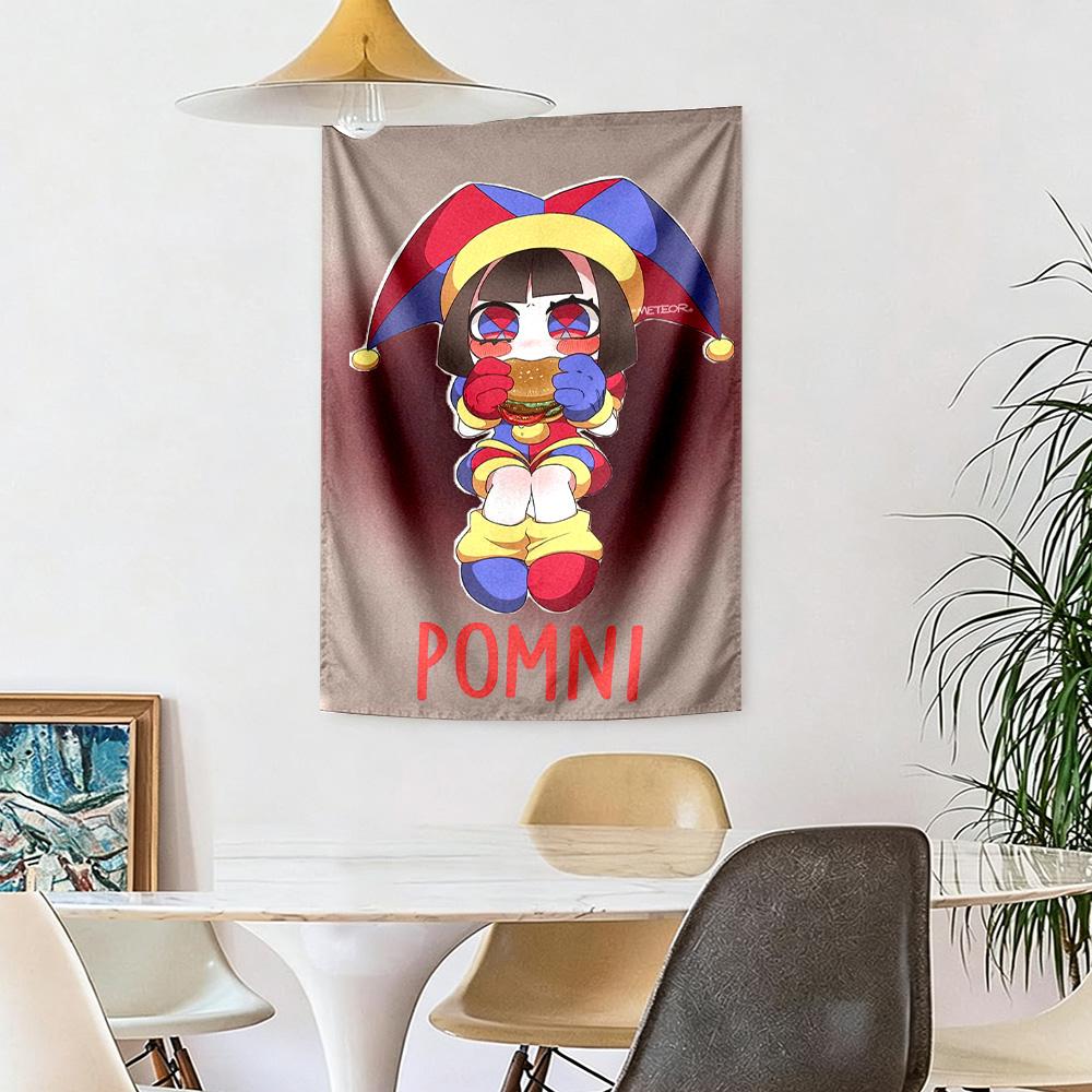 Digital Circus Wall Decor Tapestry Art For Pet Memorial Birthdaywedding Party Backdrop Family Gift