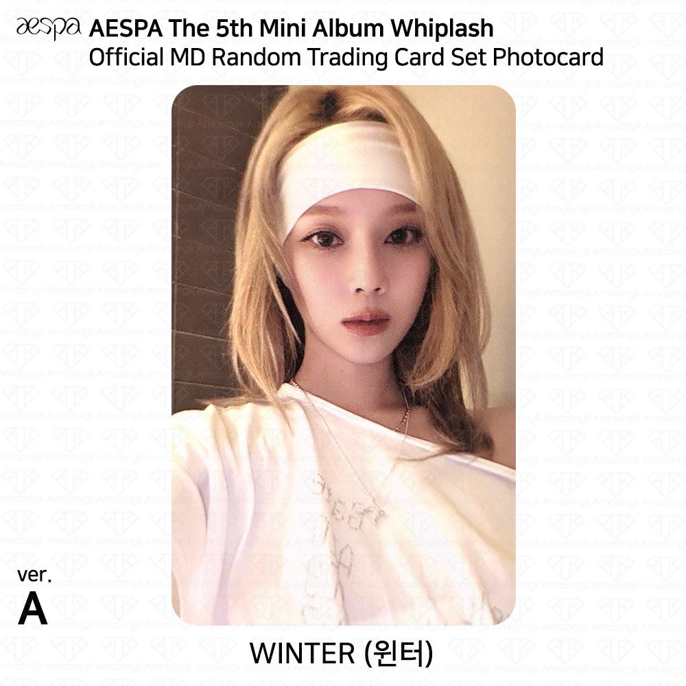 aespa 5-й мини-альбом Whiplash POP UP Официальный MD Случайная коллекционная карточка Фотокарточка