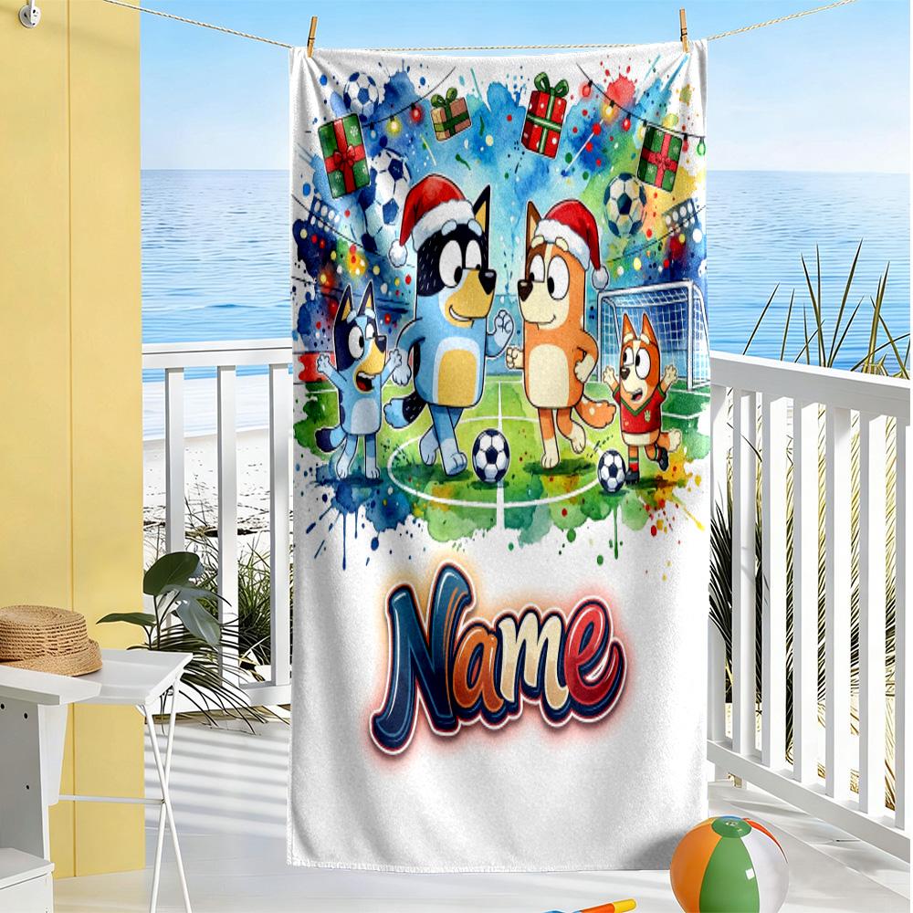 Halloween Costume Parade Personalized Name Beach Towel Super Soft & Absorbent