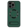 For iPhone 14 Pro Max Kickstand Case Compatible with MagSafe PC+TPU+PU Phone Back Cover