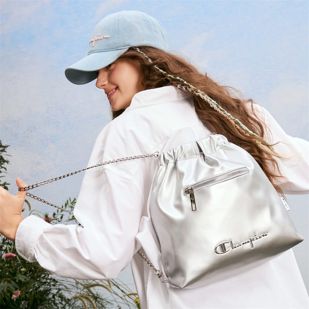 Champion Джинсовый рюкзак Regular Унисекс Peak Blue/Silver White/Champion Black/Linen U5AACPU09