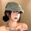 25 Ранняя осень новая пентаграмма стразы джинсовая кепка вперед большой обхват головы показывающая лицо маленькая беретка