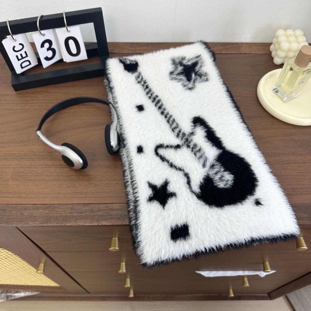 Cat Winter Scarf Warm Pashmina Cute Mink Wool Scarf Women