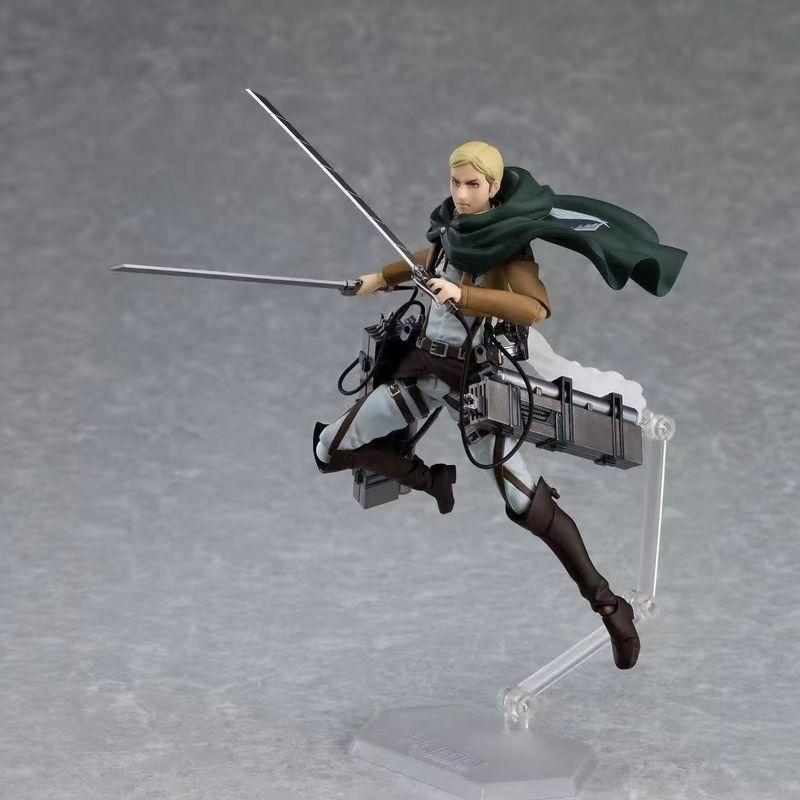 В наличии Figma 446 Атака Титанов Эрвин Смит В наличии Аниме Фигурка Действия Коллекционная Модель Игрушка Для Фанатов Настольное Украшение