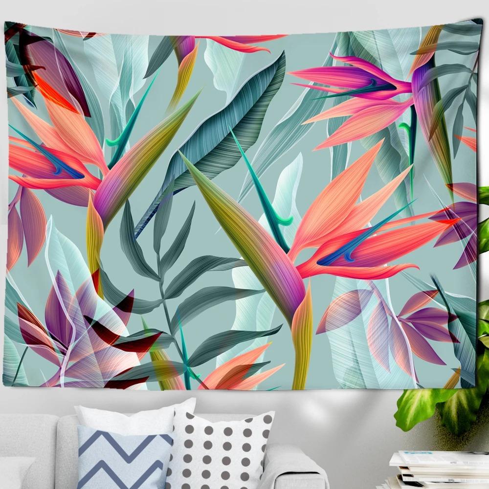 Tropical Plant Palm Leaf Background Cloth Home Wall Decoration Tapestry Office Living Room Tapestry