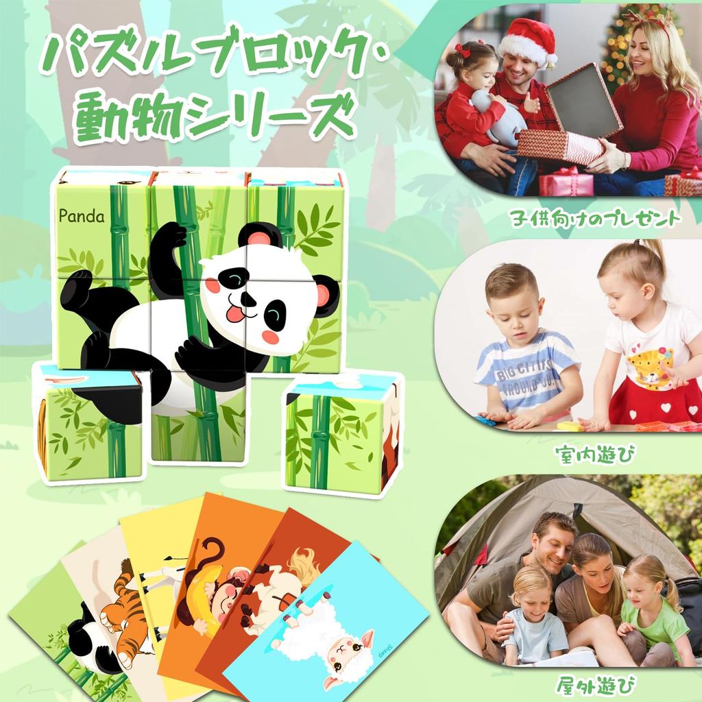 AOMACO Magnetic Block 3D Puzzle, 6-Theme, 6-Side Puzzle, Nine Palace Pattern, Magnetic Blocks, 9-Piece Set, Educational Toy, 3D Puzzle, Magnetic