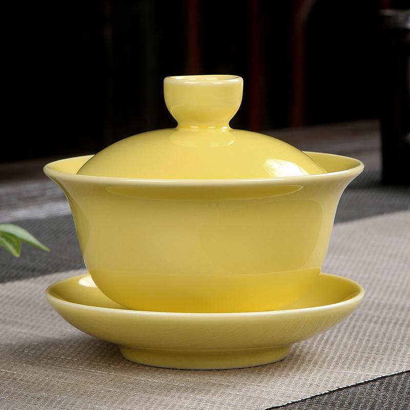 Керамический Фарфоровый Гайвань Чайная Посуда Набор для Чая Кунг-Фу Ручной работы Гайвань Традиционная Чашка для Заваривания Чая Крышка-Чаша для Приготовления Чая Декорация