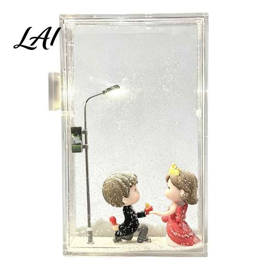 Birthday Gifts for Winter Lovers DIY Light Christmas Night Snow Scenery Flowing Snowy Street Lamp Material Cozy Bedroom Bedside Lighting Pack