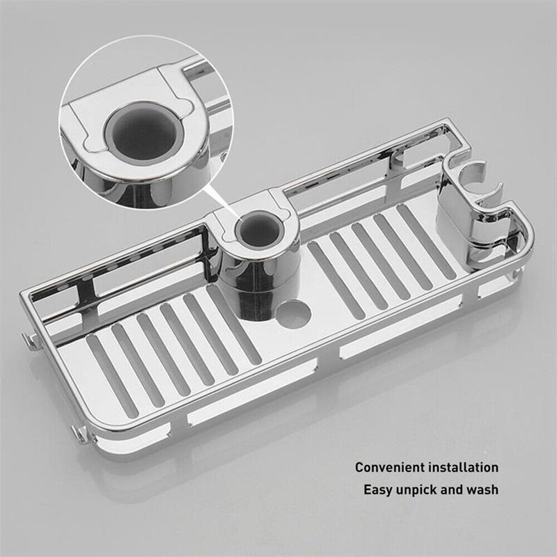 Shower Storage Rack Bathroom Organizer Shelf Shampoo Tray Stand No Drilling Holder Float Shelves Hanging Basket Bath Accessories
