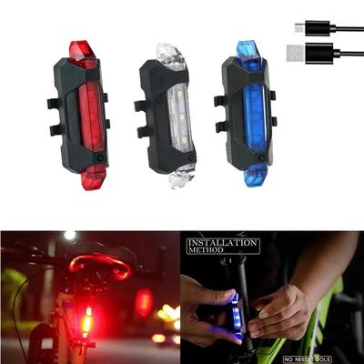 USB перезаряжаемый водонепроницаемый фонарь для горного велосипеда предупреждающий велосипедный задний фонарь велосипедный светодиодный фонарь задний фонарь для электроскутера