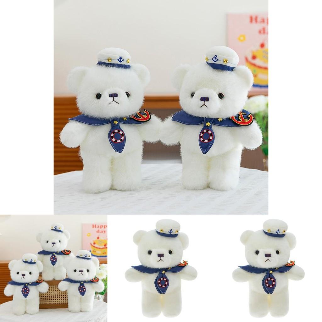 Cute Cartoon Sailor Suit Teddy Bear Plush Doll Children Companion Toy For Play And Comfort