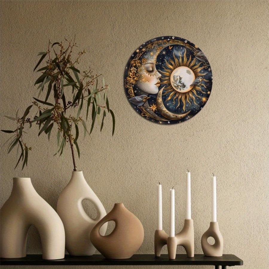 New Acrylic Double-sided Painted Sun Moon Disc Pendant Bedroom Window Easter Holiday Pendant