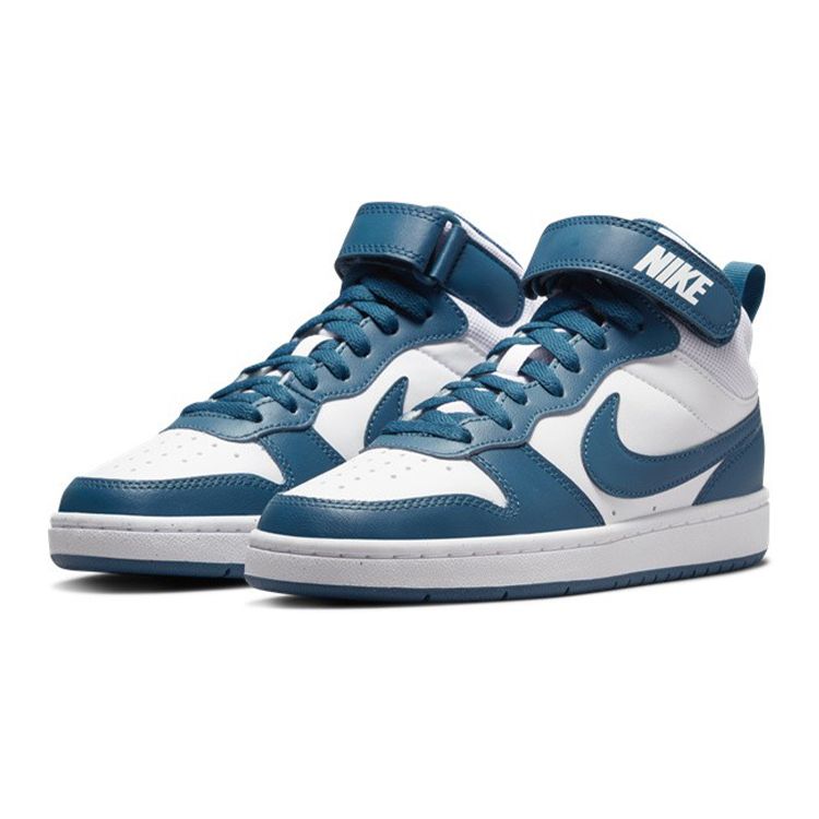 Nike Белые детские кроссовки Court Borough Mid 2 GS Marina CD7782-108