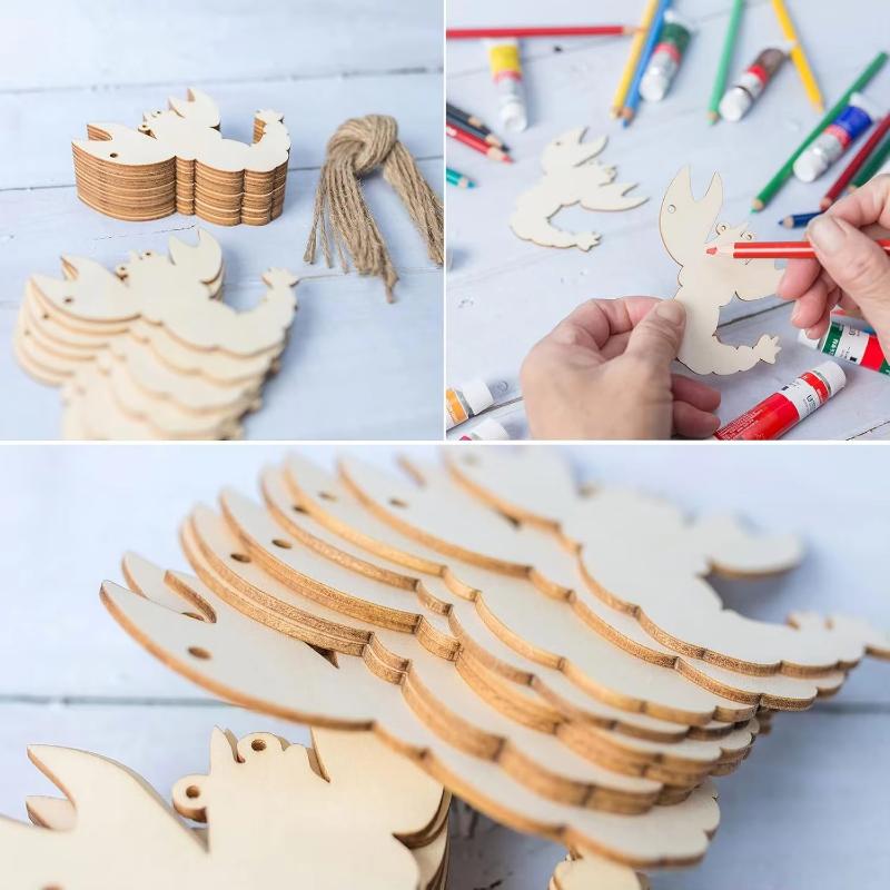 Crayfish Unfinished Crafts Wood Chip Decorations Suitable for Birthday Wedding Party Desktop Decoration DIY Painting Gifts