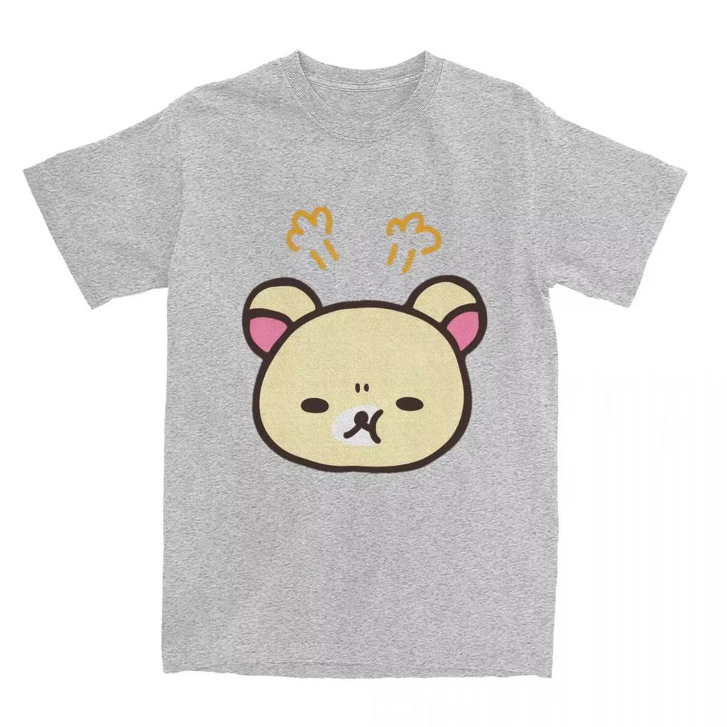 Rilakkuma Angry T-Shirts Men Women Funny Pure Cotton Tees O Neck Short Sleeve T Shirts Original Clothes