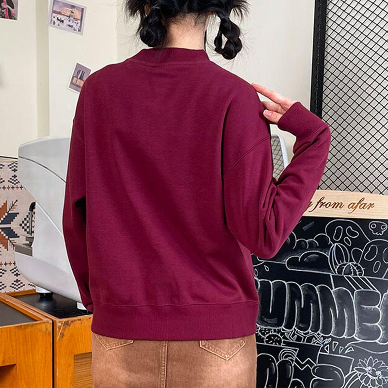 Puma Letter Embroidered Fleece Thick Round Neck Pullover Sweatshirt Women Sweatshirt 625305-22