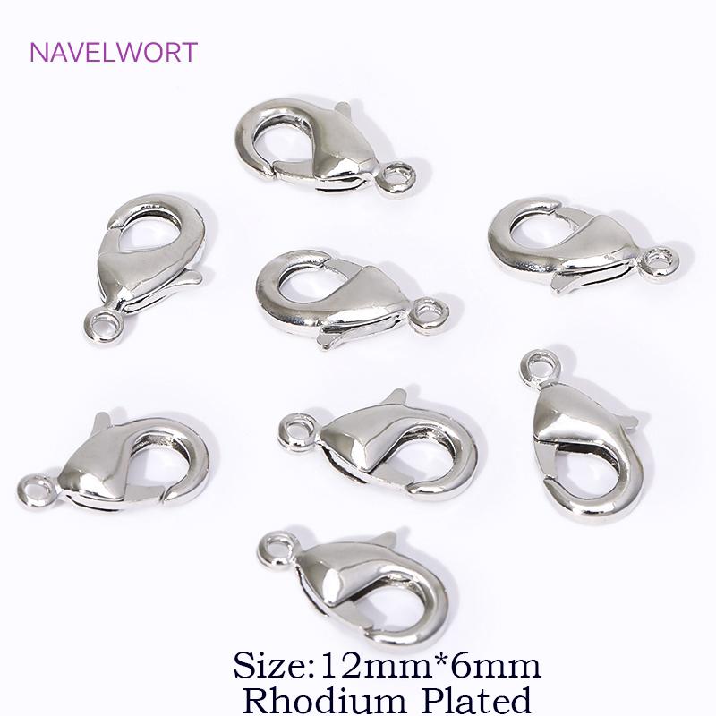 14K/18K Gold Plated Lobster Clasp Connector,Clasps For Jewelry Making,Brass Lobster Clasps With Rings,DIY Bracelet Accessories