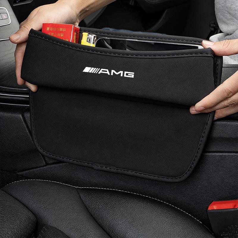 Suede Car Seat Gap Filler Organizer Box Side Storage Bag For Mercedes Benz AMG GLC W203 W206 W220 W205 W211 W212 W201 W210 W108 BM1