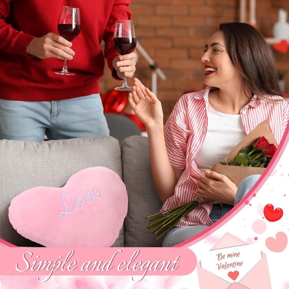 Heart Shape Heart Plush Pillow Valentines Day Stuffed Pillow New Soft Pillow